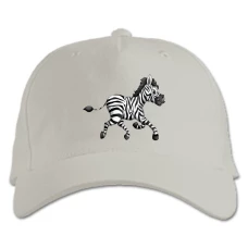 Baseball cap with Print Small Zebra From Cartoon - white