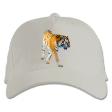 Baseball cap with Print Tiger Walks - white