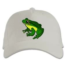 Baseball cap with Print Funny Frog From Cartoon - white