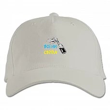 Baseball cap with Print Ukraine Warriors of Light - white