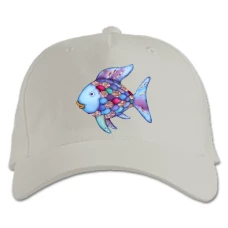 Baseball cap with Print Shiny And Funny Fish - white