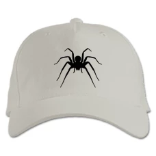 Baseball cap with Print Shadow Of Spider - white