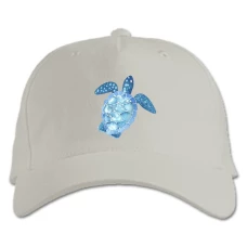 Baseball cap with Print Turtle - white