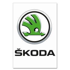 Блокнот А5 с принтом Логотип Шкода -