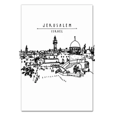 Notebooks A5 with print Jerusalem -
