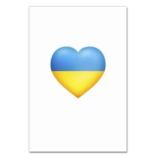 Блокнот А5 с принтом Сердце Флаг Украины -