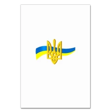 Блокнот А5 с принтом Герб и Флаг Украины -