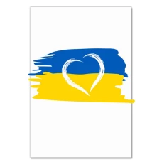 Блокнот А5 с принтом Сердце Флаг Украины 2 -