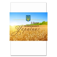 Блокнот А5 з принтом День Незалежності Герб Поле Пшениці -