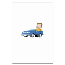Блокнот А5 с принтом День Автомобилиста Синий Автомобиль И Водитель -