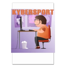 Блокнот А5 с принтом Киберспорт Гейм Овер Игрок -