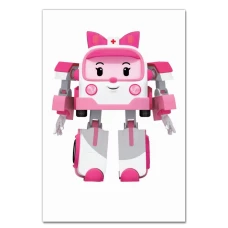 Notebooks A5 with print Robocar Poli Roboven Amber -