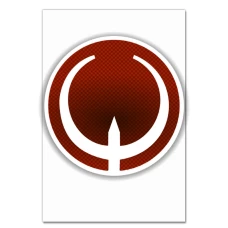 Блокнот А5 с принтом Квейк Красный Логотип -