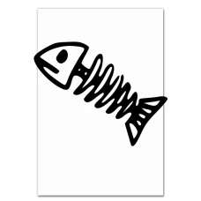 Notebooks A5 with print Sceleton Of Fish -