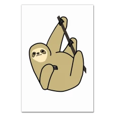 Notebooks A5 with print Sloth With Stick -