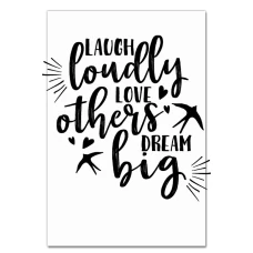 Notebooks A5 with print Laugh, Love, Dream -