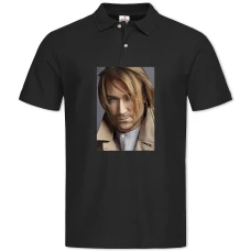 Polo with Print Oleg Winnick 2 - S black