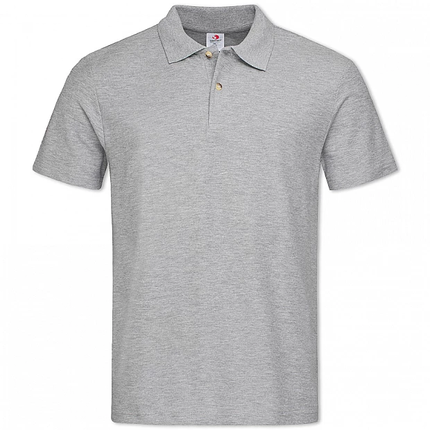 Polo with Print The Walking Dead Red Logo - S grey