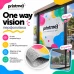Large format printing of stickers on perforated film "one way vision" 100 g/m² (150 microns)