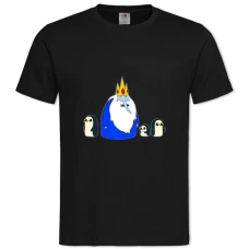 TAdventure Time Ice King With Penguins -shirt with Print Adventure Time Ice King With Penguins - 2XL black