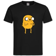 TAdventure Time Jake The Dog -shirt with Print Adventure Time Jake The Dog - 2XL black