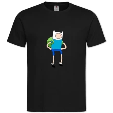 TAdventure Time Finn The Human -shirt with Print Adventure Time Finn The Human - 2XL black