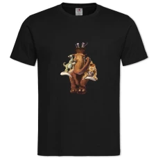TIce Age Main Characters -shirt with Print Ice Age Main Characters - 2XL black