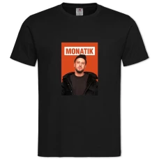 Футболка з принтом Монатік - 2XL чорна