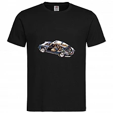 Футболка с принтом Скелетон Авто 15 - 2XL черная