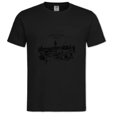 Футболка с принтом Иерусалим - 2XL черная