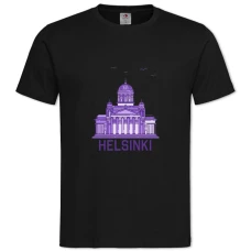 Футболка с принтом Хельсинки - 2XL черная