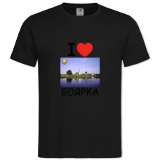Футболка с принтом Боярка - 2XL черная