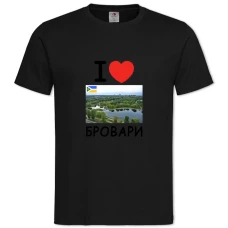 Футболка с принтом Бровары - 2XL черная