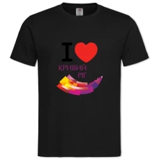 Футболка з принтом Кривий Ріг - 2XL чорна