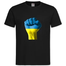 TFist Of The Colors Of Ukraine -shirt with Print Fist Of The Colors Of Ukraine - 2XL black