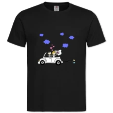 TThe Bride And Groom In A White Car -shirt with Print The Bride And Groom In A White Car - 2XL black