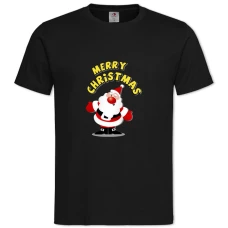 TWith Christmas Santa Claus -shirt with Print With Christmas Santa Claus - 2XL black