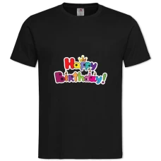 TBirthday With A Crown And A Candle -shirt with Print Birthday With A Crown And A Candle - 2XL black