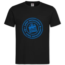 TBirthday Cake With Print Blue -shirt with Print Birthday Cake With Print Blue - 2XL black