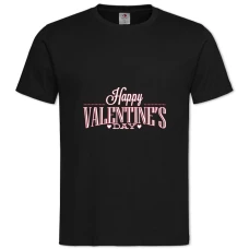 TValentine's Day Inscription With White Stroke -shirt with Print Valentine's Day Inscription With White Stroke - 2XL black