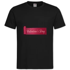TValentine's Day Inscription On A Fabric Ribbon -shirt with Print Valentine's Day Inscription On A Fabric Ribbon - 2XL black