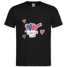TValentine's Day Forever Love -shirt with Print Valentine's Day Forever Love - 2XL black