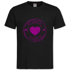 TValentine's Day Heart Stamp -shirt with Print Valentine's Day Heart Stamp - 2XL black