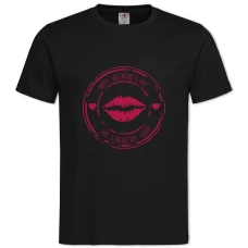 TValentine's Day Kiss Lip Print -shirt with Print Valentine's Day Kiss Lip Print - 2XL black