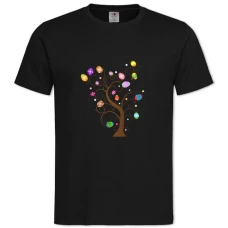 TEaster Tree With Eggs -shirt with Print Easter Tree With Eggs - 2XL black