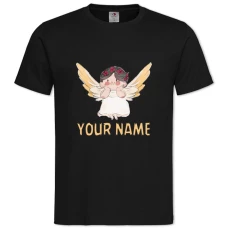 TAngel Day Your Name Hand Drawn Angel -shirt with Print Angel Day Your Name Hand Drawn Angel - 2XL black