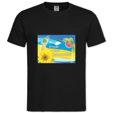 Футболка с принтом День Независимости Флаг Калина Подсолнух - 2XL черная