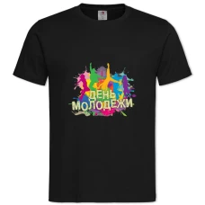 TYoung People Dancing A Lot Of Colors -shirt with Print Young People Dancing A Lot Of Colors - 2XL black