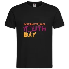 TYouth Day Jammed Letters -shirt with Print Youth Day Jammed Letters - 2XL black
