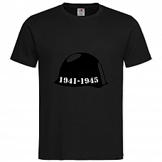 Футболка с принтом Шлем Воина 1941-1945 - 2XL черная